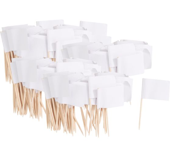Petits drapeaux sur tige en bois VBS
