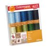 Gütermann Sewing thread set cotton, 10 spools Blue-Green, Col. 5