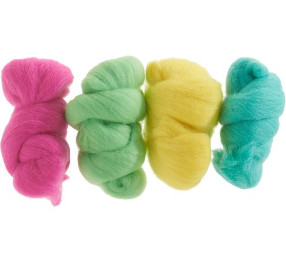 VBS Felting wool, 4 x 16 g