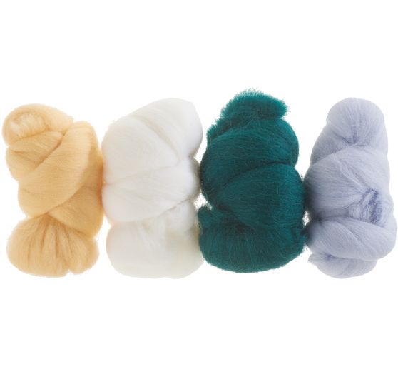 VBS Felting wool, 4 x 16 g