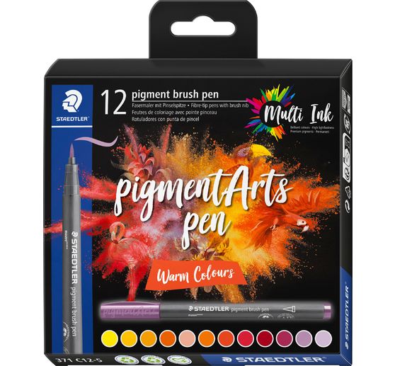 STAEDTLER Pigment brush pen, 12er-Set