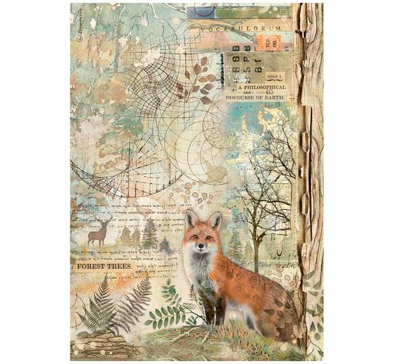 Soie de paille à motifs « Forest »