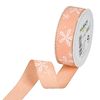 Druckband "Blüte" Apricot/Weiß