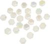Glass cut beads hexagon