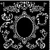 Stencil "House of Roses", 18 x 18 cm Border with Frame
