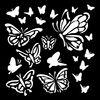 Pochoir « House of Roses », 12 x 12 cm Papillon