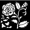 Pochoir « House of Roses », 12 x 12 cm Big Rose
