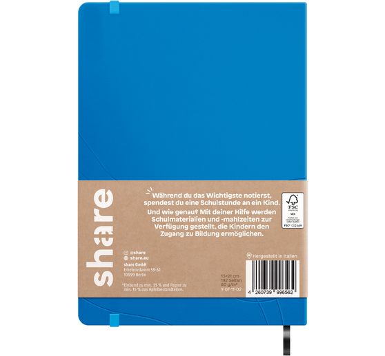 share Notizbuch A5, punktkariert
