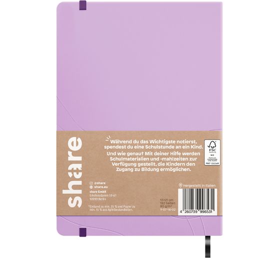 share Notizbuch A5, punktkariert