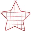 Metallring Stern "Gitter" Rot