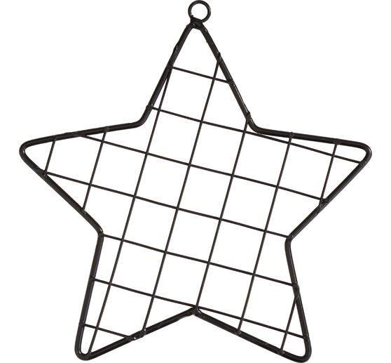 Metallring Stern "Gitter"