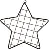Metallring Stern "Gitter" Schwarz