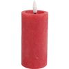 LED real wax candle "10 x 5 cm", with timer 6/18 hrs. Red