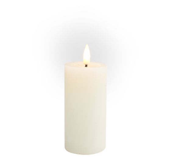 LED real wax candle "10 x 5 cm", with timer 6/18 hrs.