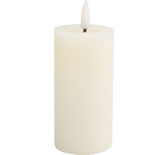 LED real wax candle "10 x 5 cm", with timer 6/18 hrs.
