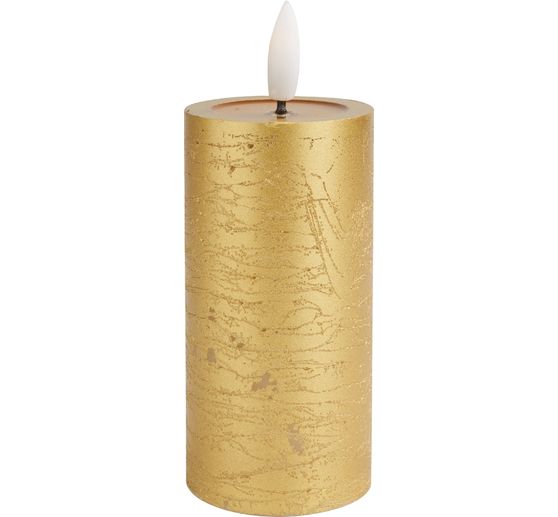 LED real wax candle "10 x 5 cm", with timer 6/18 hrs.