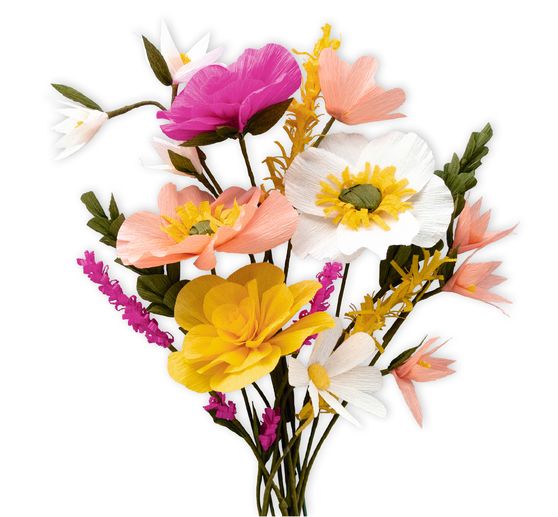 Set de fleurs en papier crépon