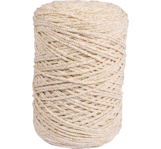 Fil recyclé avec fil doré, Ø 2mm