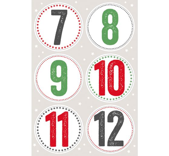 Stickers "Advent numbers"