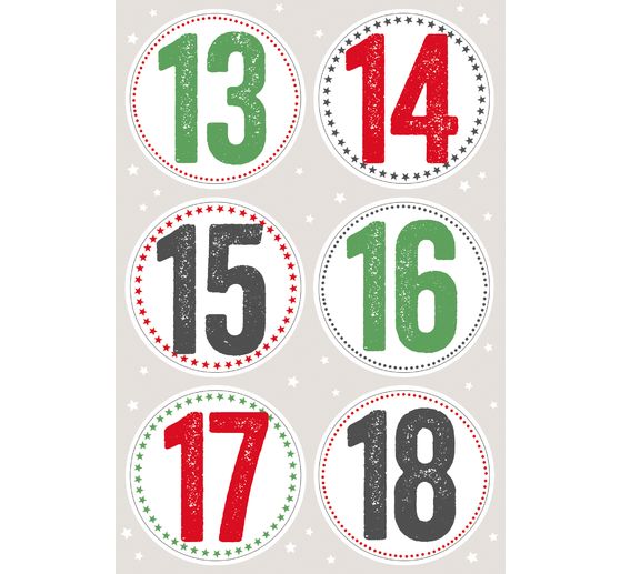 Stickers "Advent numbers"