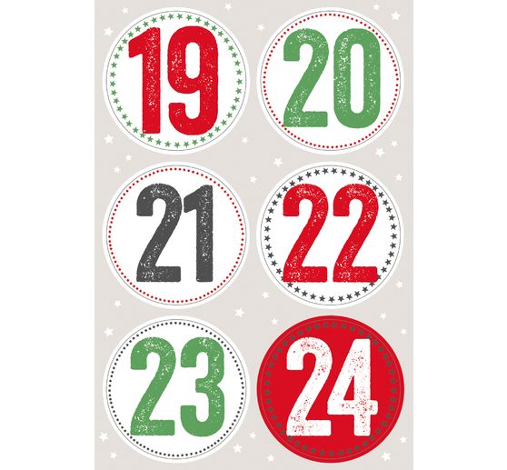Stickers "Advent numbers"