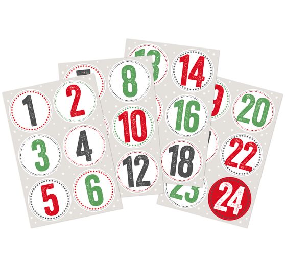 Stickers "Advent numbers"
