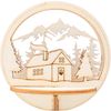 Décoration à emboîter en bois VBS pour boule acrylique Maison