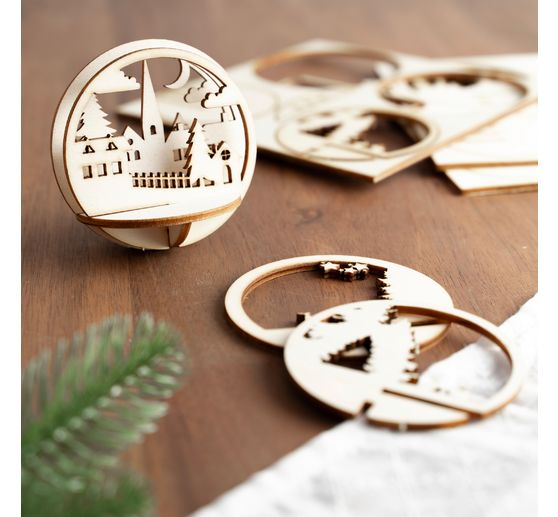 Décoration à emboîter en bois VBS pour boule acrylique