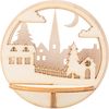 Décoration à emboîter en bois VBS pour boule acrylique Ville