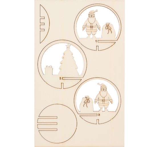 Décoration à emboîter en bois VBS pour boule acrylique