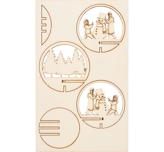 Décoration à emboîter en bois VBS pour boule acrylique