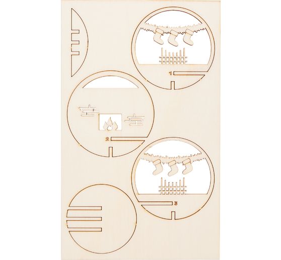 Décoration à emboîter en bois VBS pour boule acrylique