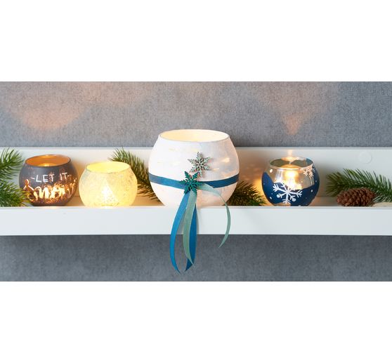 VBS Teelichtglas "Bowl", Ø 10,5 cm, 2 Stück