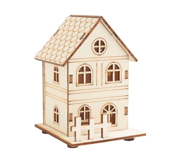 VBS Wooden building kit "House with fence"