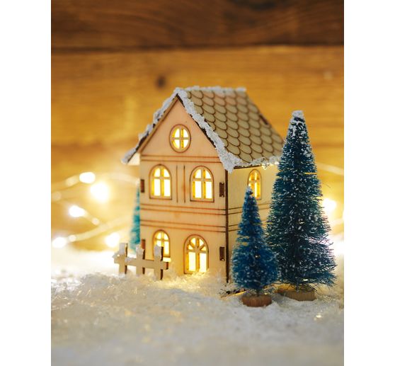 VBS Miniatur Tannenbaum, 16er-Set, beschneit