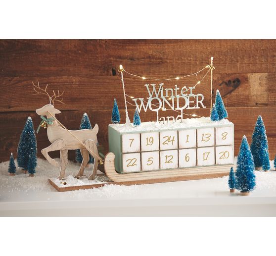 VBS Miniatur Tannenbaum, 16er-Set, beschneit