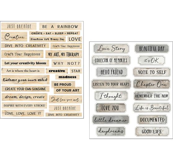 Mixed Media Sticker Set