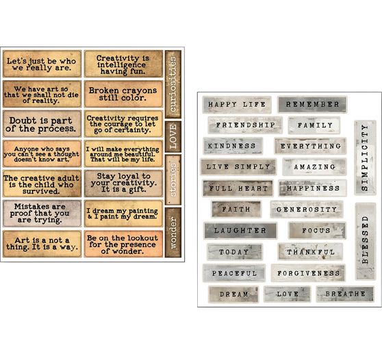 Mixed Media Sticker Set