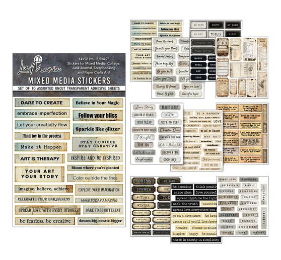 Mixed Media Sticker Set