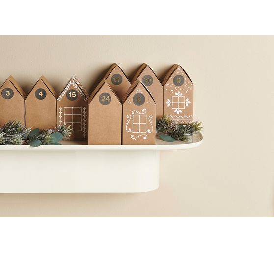 Adventskalender Papphäuser