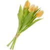 Bouquet de tulipes 3 fleurs et 2 bourgeons Light Yellow