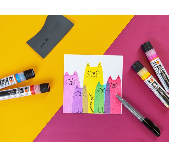 Acryl Color Squeegee Art Set Marabu