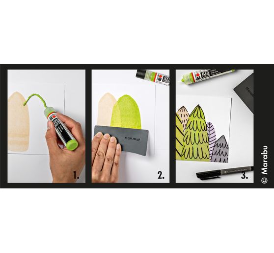 Acryl Color Squeegee Art Set Marabu