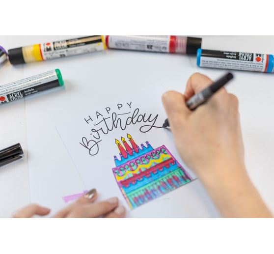 Acryl Color Squeegee Art Set Marabu