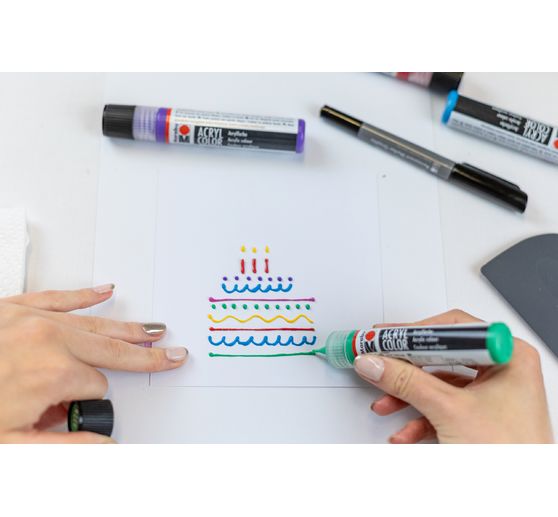 Acryl Color Squeegee Art Set Marabu