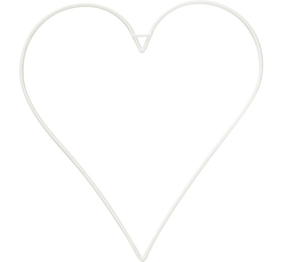 C&oelig;ur en fil de m&eacute;tal, blanc