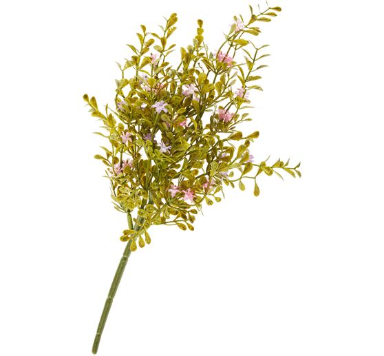 Pique de fleurs avec feuillage vert