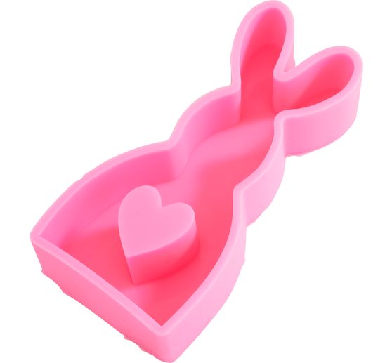Moule en silicone VBS &laquo; Lapin c&oelig;ur &raquo;