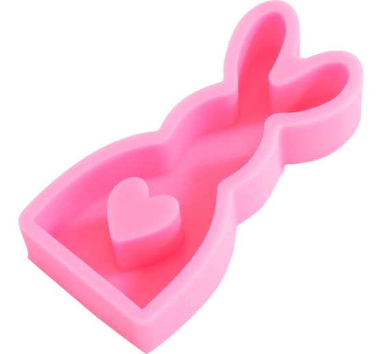 Moule en silicone VBS &laquo; Lapin c&oelig;ur &raquo;