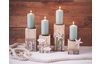 Pillar candle, dipped, pack of 4